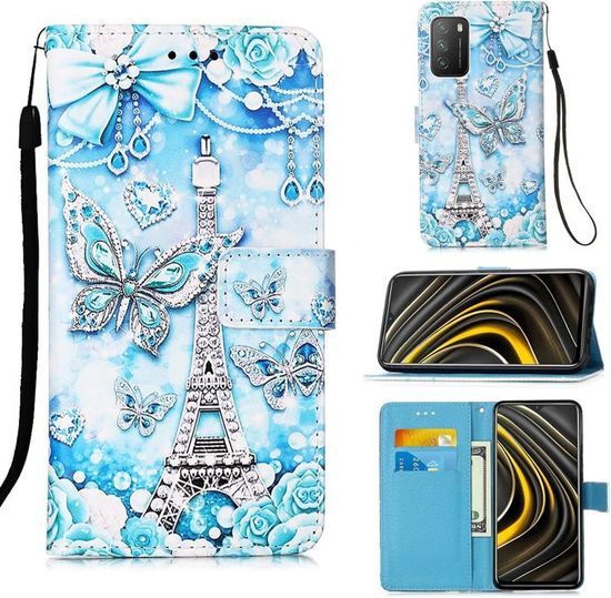 Étui WBWONE Pour Xiaomi 14T 5G – Motif Papillon Gaufré Violet – Porte-cartes Et Béquille – Cuir Synthétique