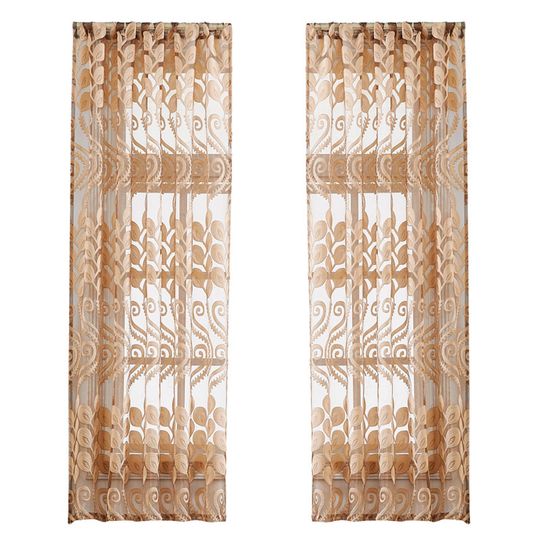 Rideau Court Brodé Pour Cuisine/Salle De Bain - 100x50cm - Polyester - Style Moderne