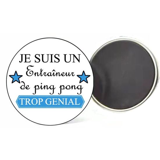 Badge Magnétique 'Je Suis Un Agent De Sécurité Trop Génial' - Fait Main En France - Aluminium Coloré