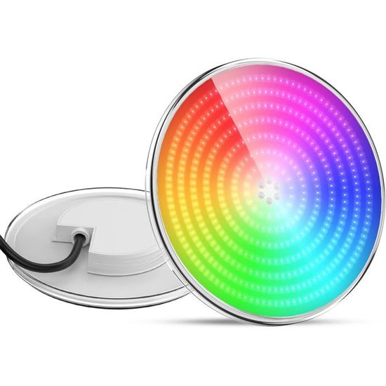 Projecteur Piscine LED PAR56 35W RGB Multicolore - Ampoule Encastrable Submersible Avec Télécommande, Angle 140° IP68 Étanche