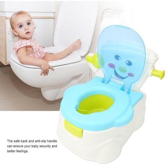 Wakects Pot Bébé Toilette de Voyage Portable Design Amusant  avec Poignée Antidérapant