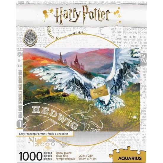 Puzzle Harry Potter Hedwig Aquarius - 1000 pièces - Cinéma et publicité - Multicolore