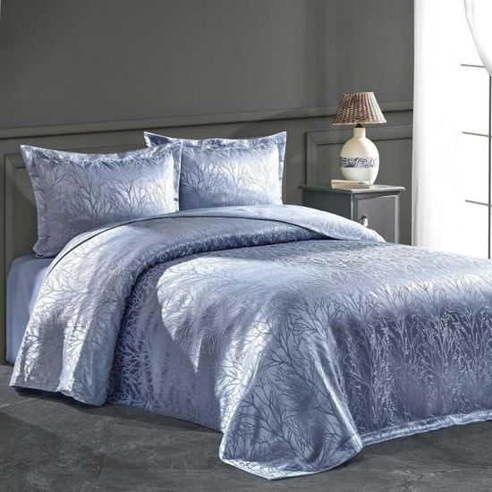 Dessus De Lit Papillon Fleurs Aquarelles Homewish - 260x240cm Avec 2 Taies - Microfibre Douce Pour Chambre