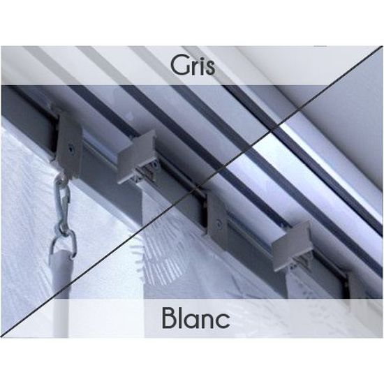 en blanc rail de rideau et rail de rideau Rail de panneau // système pour rideaux montage rapide et pratique. basic
