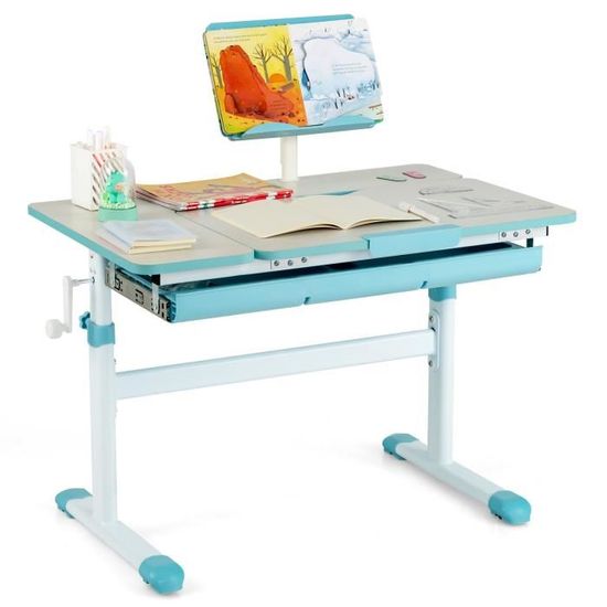 Bureau Enfant à Hauteur Réglable Inclinable 0-45° Ensemble Bureau Enfant à Hauteur Réglable Inclinable 0-45° Ensemble