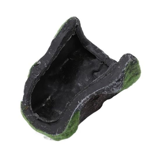 Cachette Pour Reptile - Grotte Ventilée Noire Pour Gecko, Lézard, Terrarium