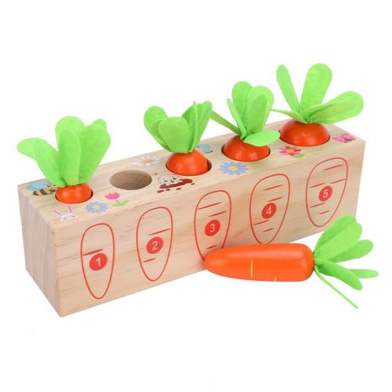 Accessoire Busy Board – Carotte à Tirer – Puzzle En Bois – Coordination œil-main – Jeu éducatif – Dès 4 Ans – 18 X 10 X 1,1 Cm – Pour Garçons Et Filles
