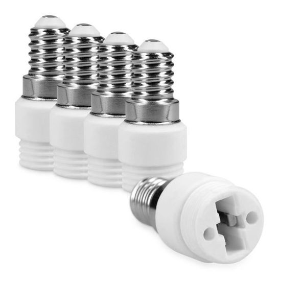Zruizyan Lot De 10 Adaptateurs De Douille Gu10 Vers E27 Pour Ampoules