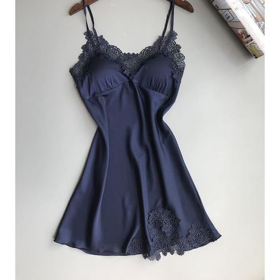 Nuisette longue satin deals grande taille