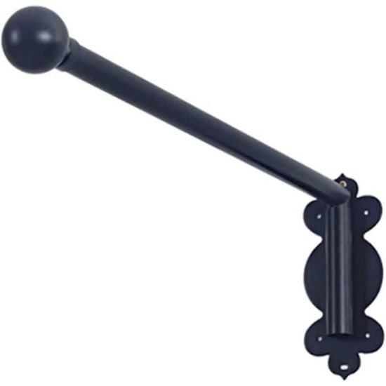 2 Embouts De Tringle à Rideau Tiardey - Pour Diamètre 25-28 Mm - Noir Métal - Fixation Facile