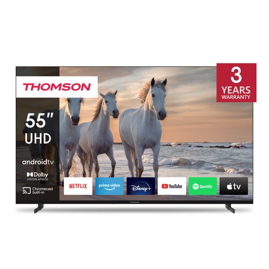 Téléviseur LED Smart 4K UHD Thomson 55" (139 cm) Android – 55UA5S13 - Netflix, Prime Video, Disney+