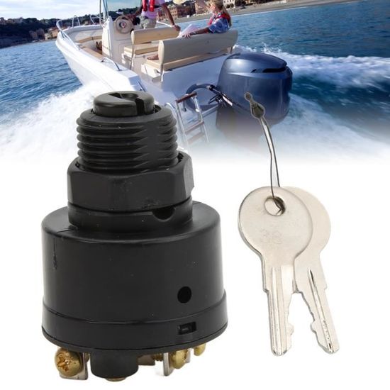 Interrupteur à Clé 3 Positions Pour Nacelle JLG (T350, 15E2, Etc.) - 12V-48V, Remplace 4360469/4360470, Laiton Conducteur - 5
