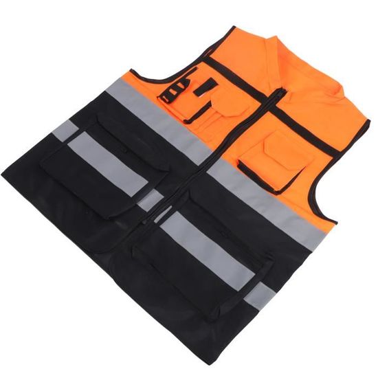 Gilet De Sécurité Réfléchissant Personnalisable Classe II – Maille Respirante, Poches & Logo, Haute Visibilité Jour/Nuit
