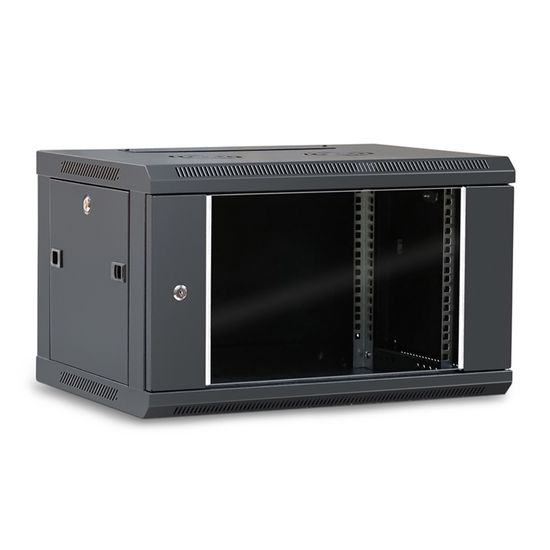 Waytex Mini Coffret Soho 10 6U Gris Clair Porte vitré Serrure 