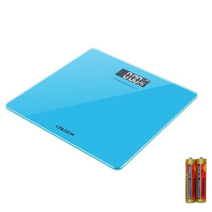 Pèse Personne Éléctronique - 30*30cm - 180kg-0.05kg - Bleu