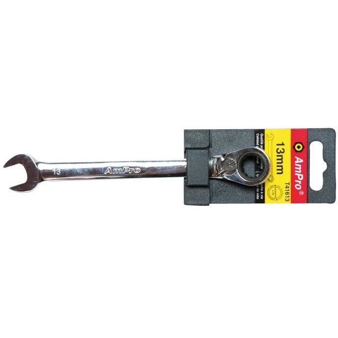 Clé mixte à cliquet réversible 13mm AMPRO T41613