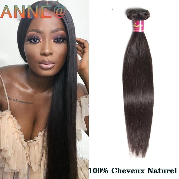 1 Tissage Bresilien Lisse -32 pouces Noir Naturel - 100% Cheveux Naturel Bresiliennes Extension
