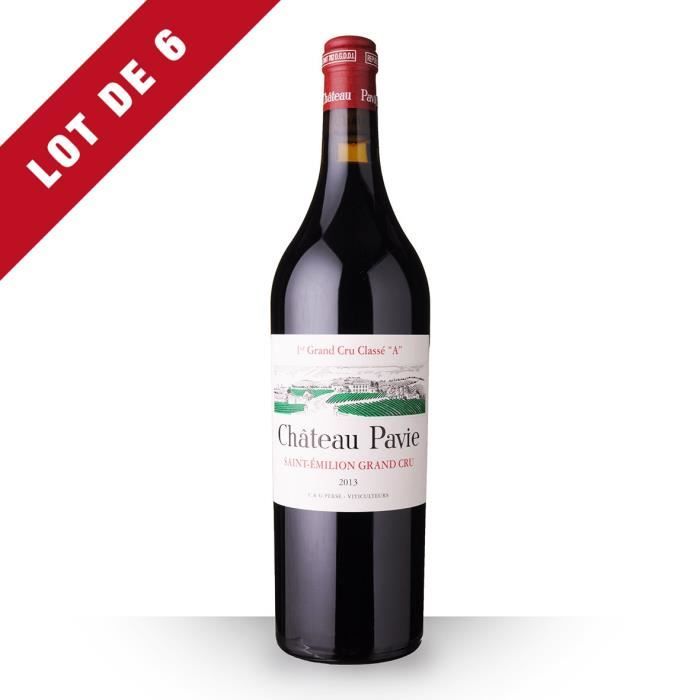6X Château Pavie 2013 Rouge 75cl AOC Saint-Emilion Grand Cru - Vin Rouge