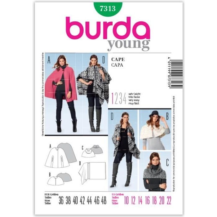 Patron Burda 7313 Cape