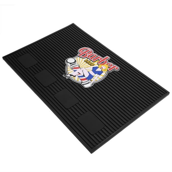 Tapis de coiffure, coussin d'outil de coiffure, résistance à la température anti-dérapant en cuir PU coiffeurs professionnels