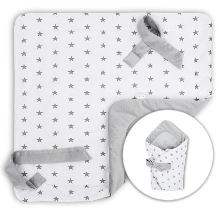 Nid D'ange Bébé Bellochi - Couverture Enveloppante Réversible En Coton Hypoallergénique - 75x75 Cm