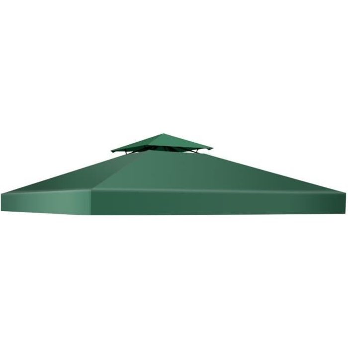 COSTWAY Toile de Rechange pour Tonnelle Tente 3 x 3 M en Polyester Impérméable de Jardin pour Pavillon Vert