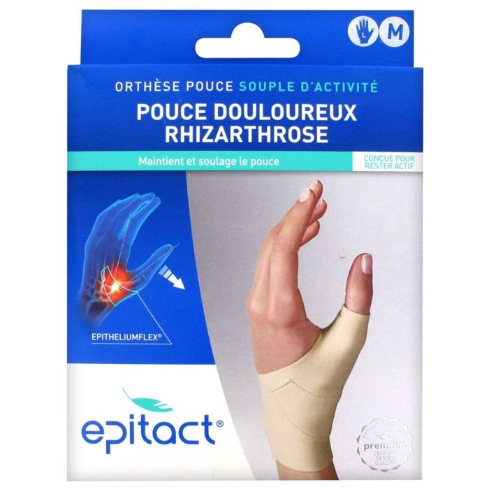 Epitact Orthèse Proprioceptive Souple Pouce Douloureux Main Gauche Jour Taille M