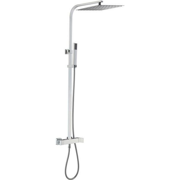 ESSEBAGNO Colonne de douche avec robinet mitigeur mécanique Kiara - Chromé