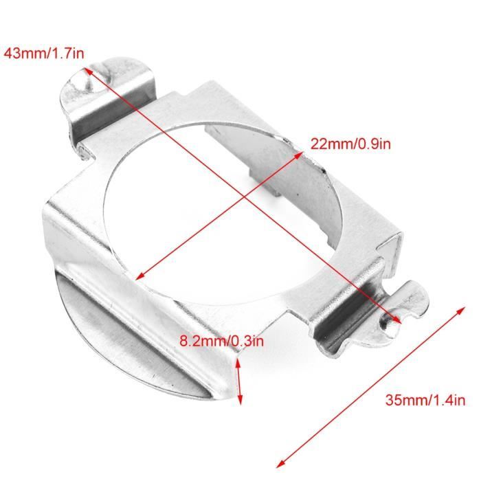 QI123648 1 Paire H7 Support Retenue d'Adaptateur Ampoules de Phare LED pour Mercedes - Benz Ford Argent
