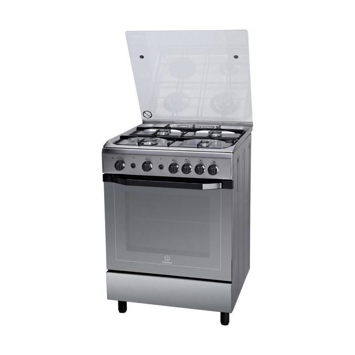 Indesit I6GG1F(X)-I Cuisinière pose libre largeur : 60 cm profondeur : 60 cm hauteur : 85 cm inox