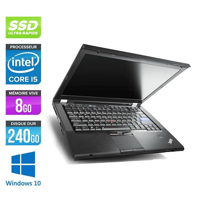 PC Portable Lenovo T420 -i5 - 8Go - SSD 240Go - Windows 10 Pro
