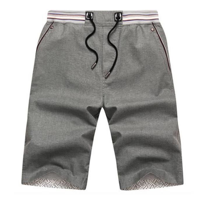 Bermuda Homme XXXXL baggy en coton Bermuda de grande taille Short à cordon