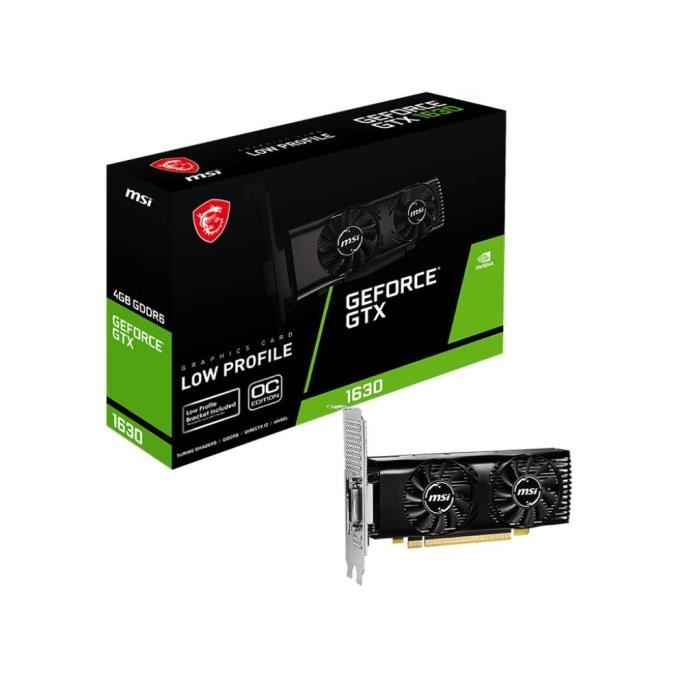 Carte Graphique MSI GEFORCE GTX 1630 4GT LP OC