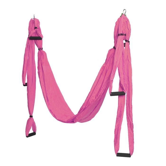UNIQUE V Hamac de Yoga Aérien Elastique anti-gravité Sport ROSE