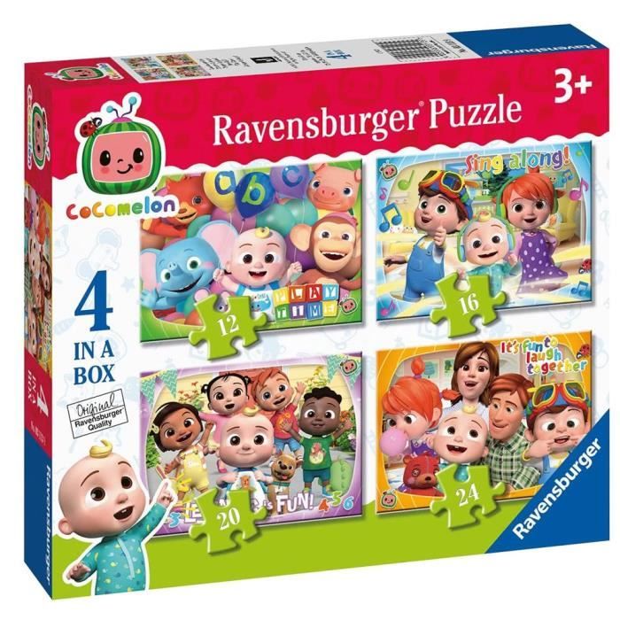 Boîte à Puzzle 4 en 1 | Cocomelon | Ravensburger | Puzzle Pour Enfants