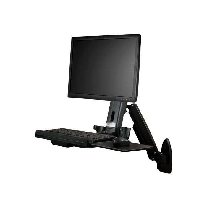 STARTECH Support de bureau debout mural pour écran à fixation VESA jusqu'à 24- et 8 kg - Bras articulé pour moniteur