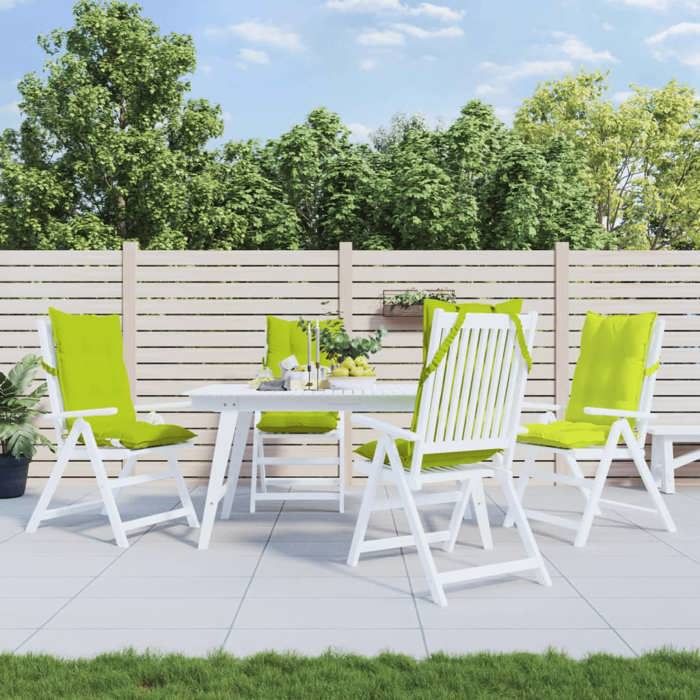 vidaXL Lot de 4 Coussins de Chaise à Dossier Haut Galette de Siège Imperméable Coussin dExtérieur Anti glissement Jardin 377615 - vue 4