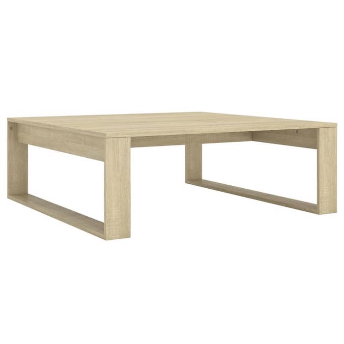Table basse - CLOUD - Chêne sonoma - 100x100x35 cm - bois dingénierie - Pour Salon - 808633