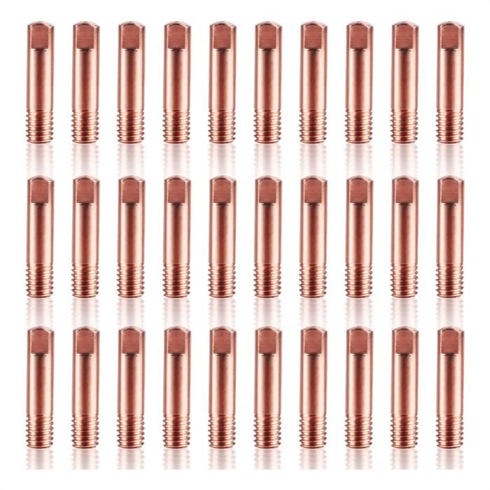 Embout Soudage MIG 30 Embouts De Soudage MIG En Cuivre - 0,9mm M6 Embout Soudage MIG 30 Embouts De Soudage MIG En Cuivre - 0,9mm M6