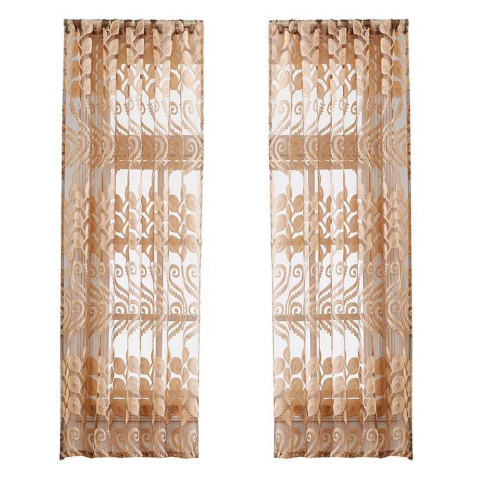 Rideau court brodé de couleur unie moderne pour le salon - Cdiscount Maison