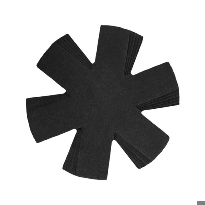 JOYUE Protection Casseroles Et Protège-Poêle, 15 Pcs Feutre Rembourré Imprimé Premium Coussinets D'intercalaire Séparé Et Protéger Les Surfaces De Ustensiles De Cuisine Pour Eviter Les Rayures (Gris