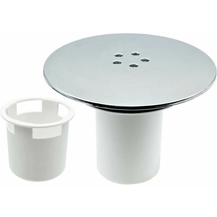 Couvercle De Bonde De Douche Chromé 121 Mm – Avec Panier Filtre – Étanche, Facile à Nettoyer