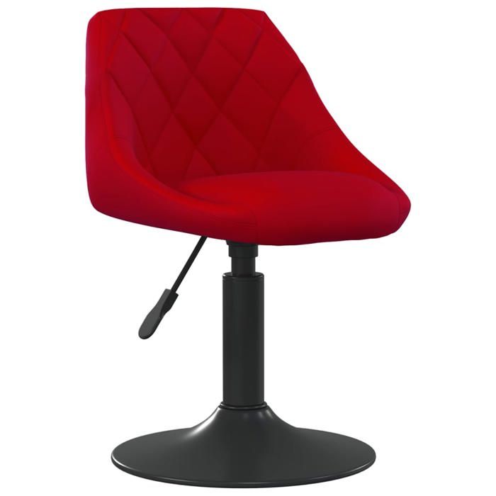 Lemon Chaise de salle à manger Rouge bordeaux Velours 46x44x77 5 cm CCL98204677