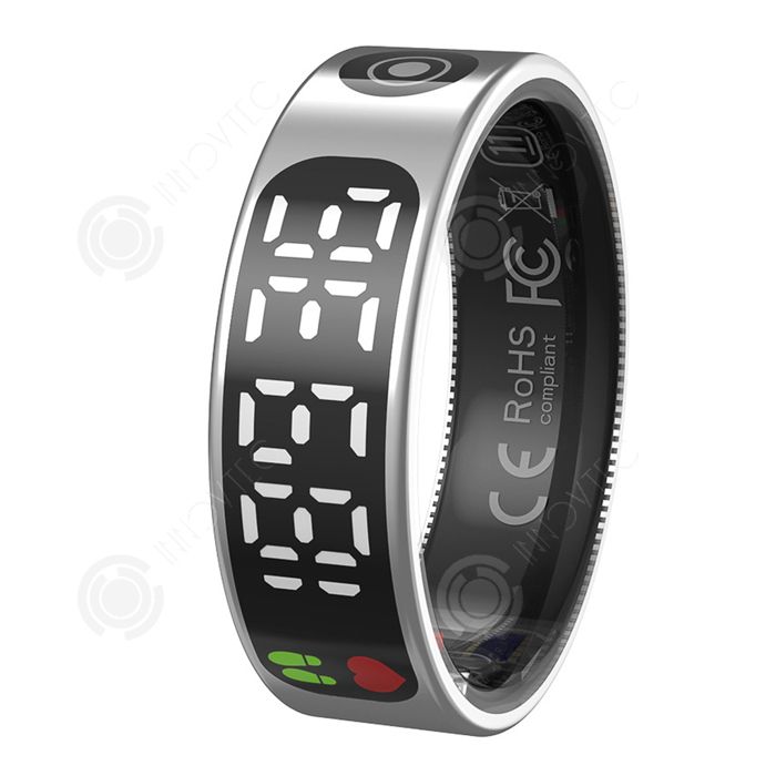 INN Bague intelligente 206cm circonférence du doigt bague intelligente avec écran tactile et fonction de prise de photo étanche à