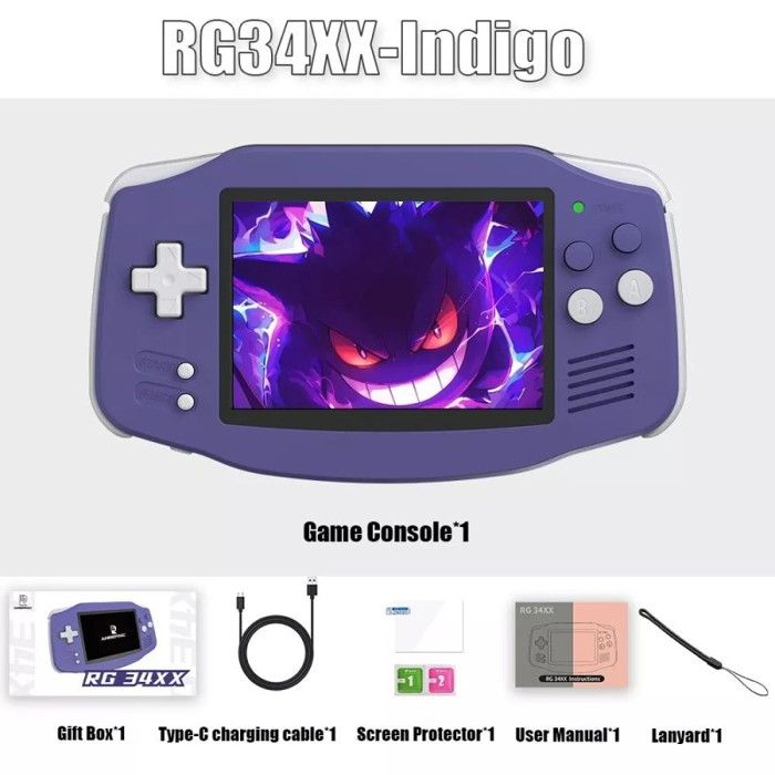 ANBERNIC RG 34XX Système Linux 64 bits avec plus de 5 000 jeux JEU VIDEO CONSOLE RETRO