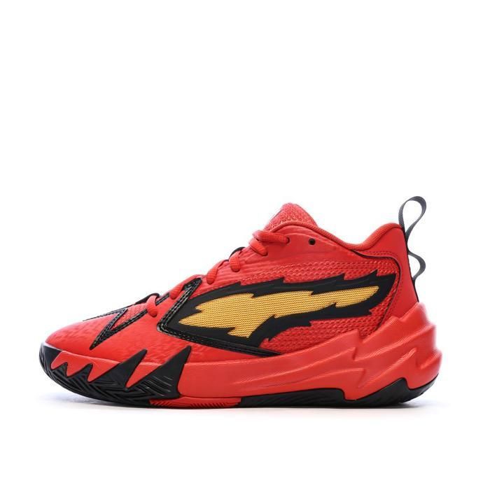 Chaussures de Basketball Rouge/Jaune Mixte Puma Scoot Zeros Retro