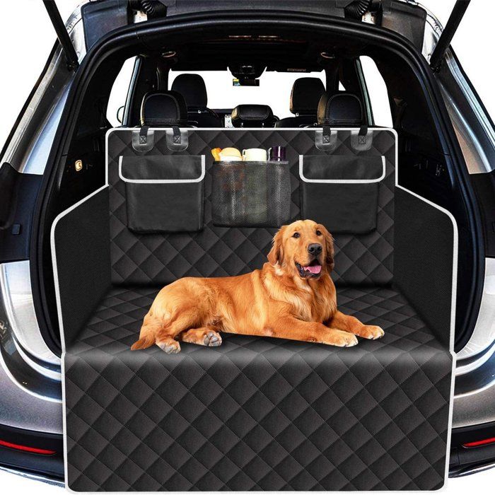 Couverture pour chien pour siège arrière de voiture avec fond rigide - Housse de siège auto - Couverture pour chien pour voiture