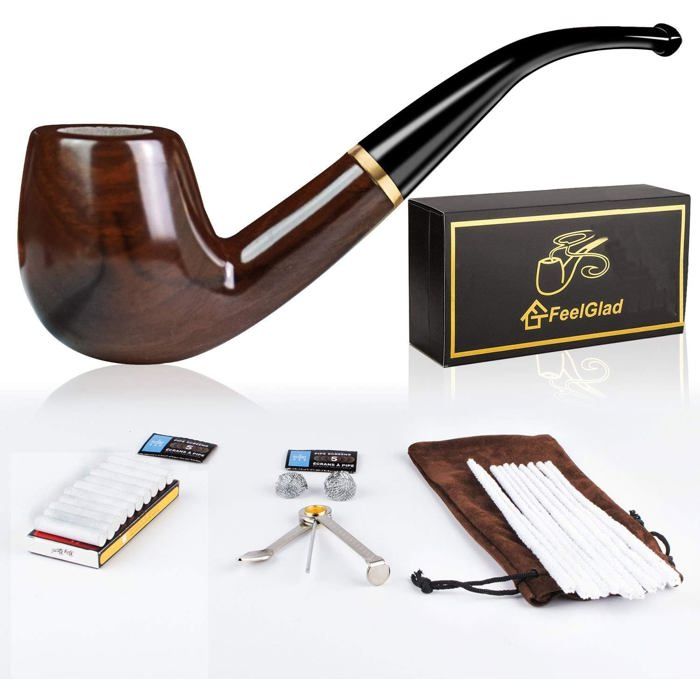 Pipes A Tabac Eois, 5 In 1 Set De À Ébène La Main Avec 4 Accessoires ...