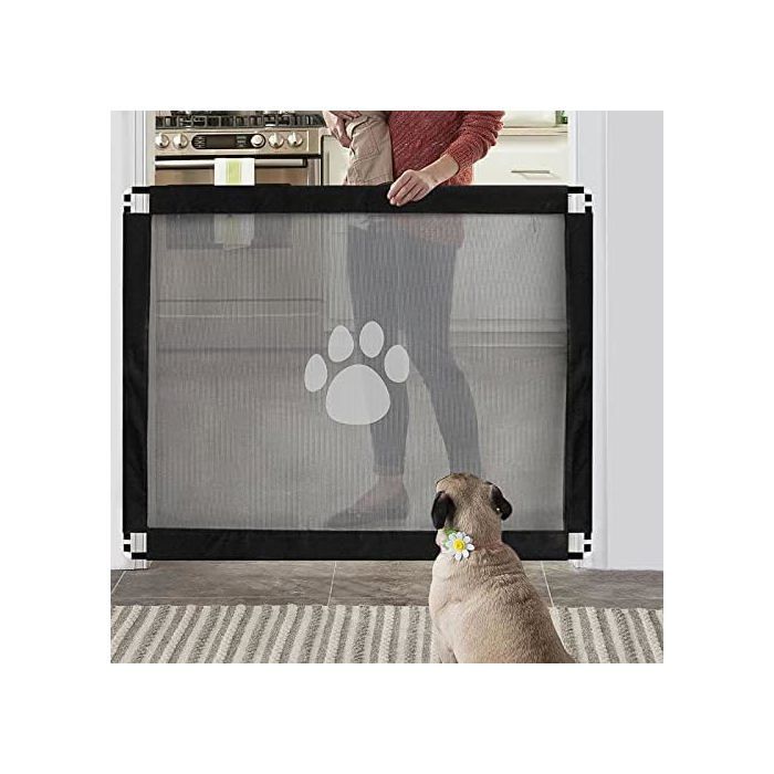 Barrière de sécurité pour animaux - DOK - Facile à installer - Verrouillable - Pliable - 100x80 cm