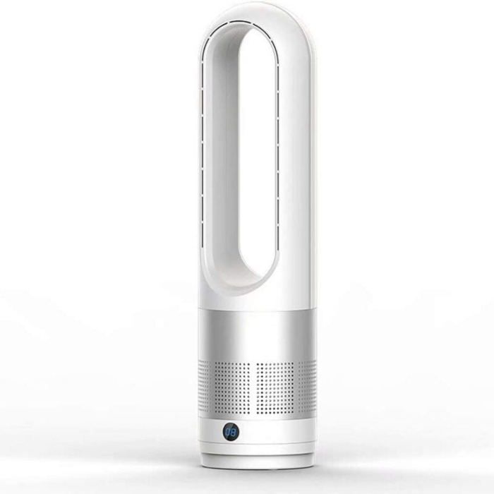 Ventilateur tour sans pales - MICH - 18 pouces - Refroidissement et chauffage - 8 vitesses de vent - Minuterie 8 heures - Mich